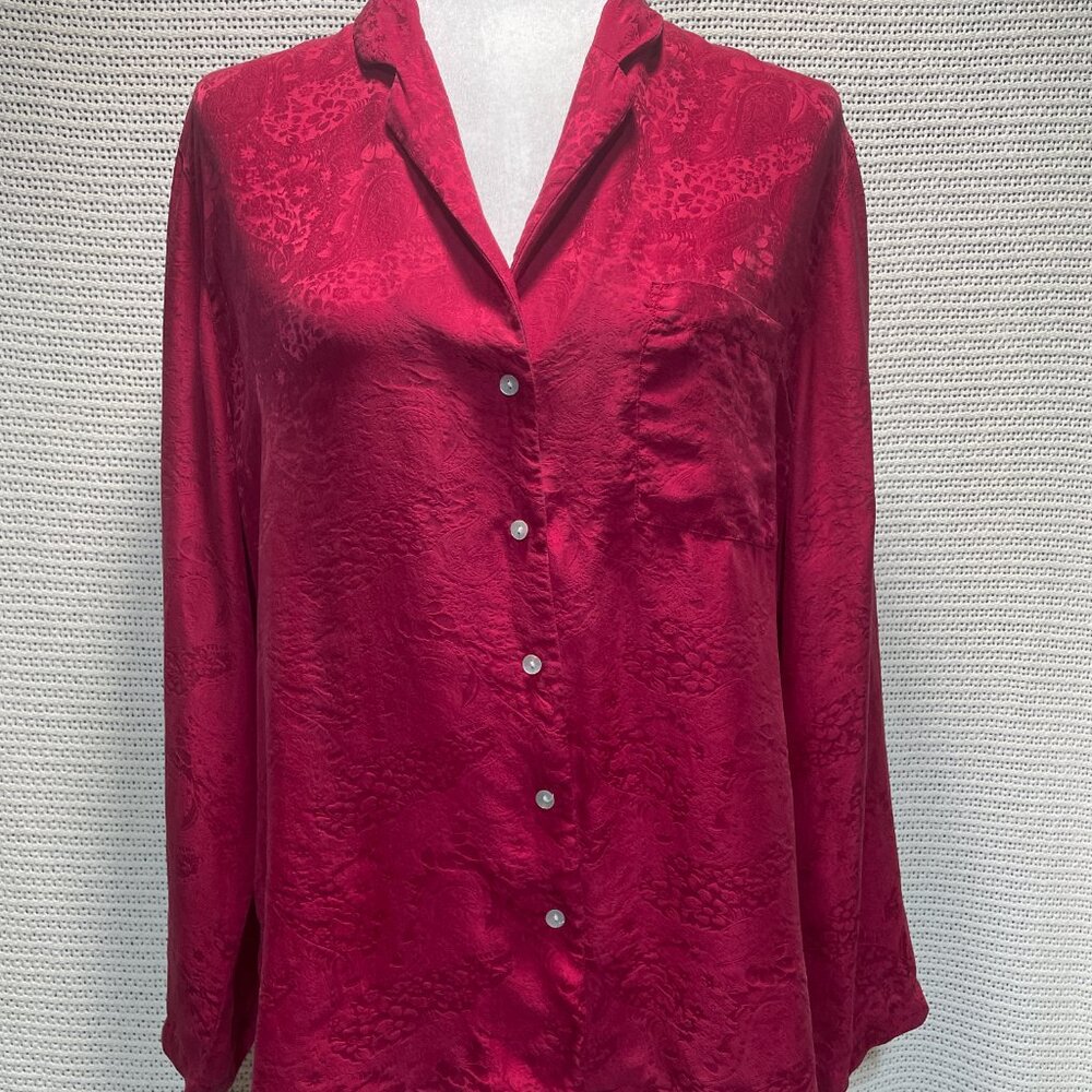 August Silk long-sleeve top